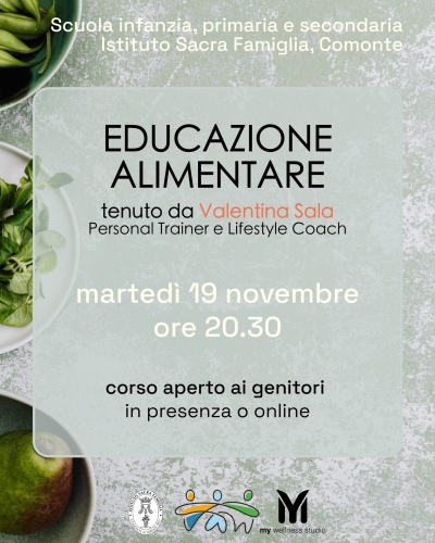 19.11.2024 – Educazione alimentare – Formazione Genitori